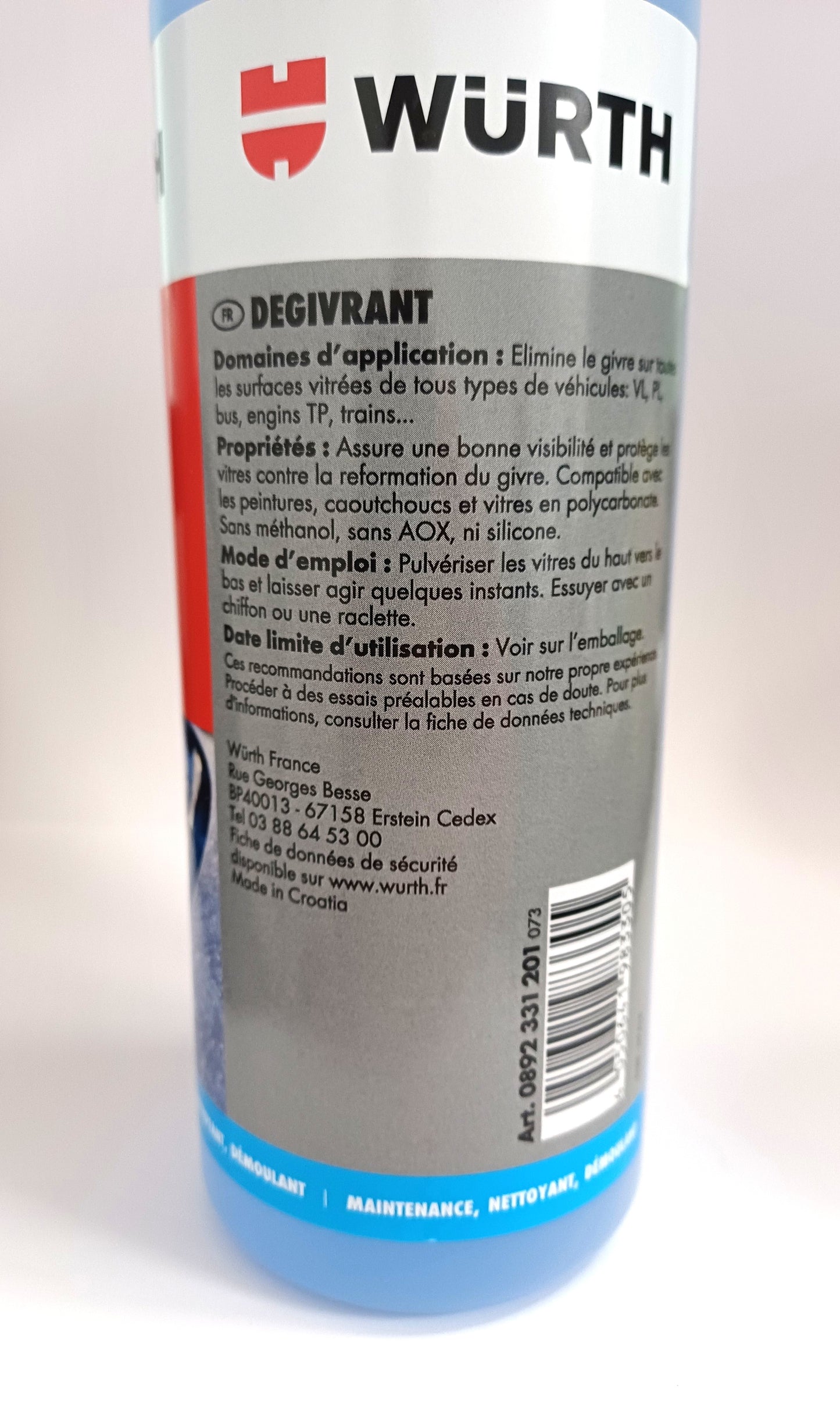 Spray super dégivrant pour voiture