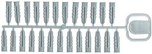 125 PLX-Anker 8 x 33 cm, Grau – Starke Nylonbefestigung für Ziegel, Beton und Gips