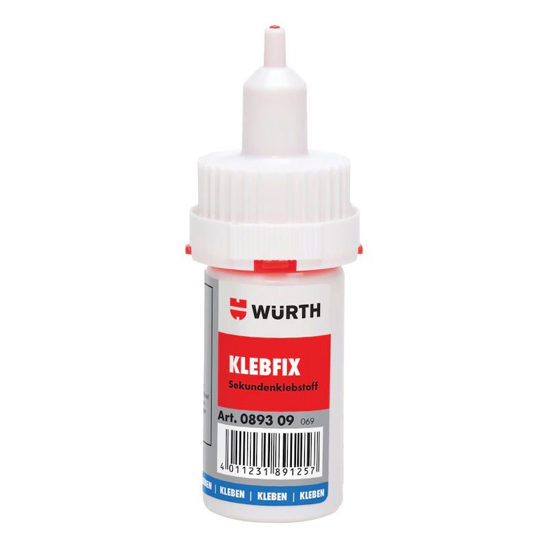 2-Pack Klebfix Cyanoacrylate Adhesive for Plastic, Metal, Rubber - 19 ml - Clear