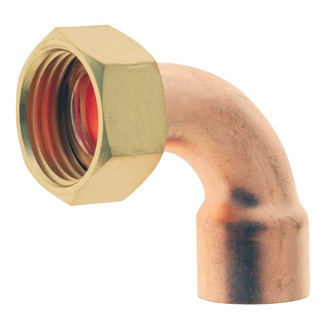Kupfer-Lötwinkelstück mit unverlierbarer Mutter, 2GC – 22 mm – 10er-Pack