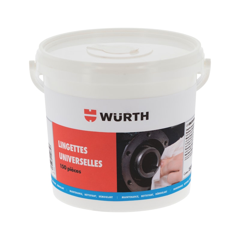 Boîte de 150 Lingettes Universelles Imprégnées Multi-Usages - Nettoyage Rapide Outils, Mains & Surfaces - Élimine Huile, Graisse, Colle & Cambouis