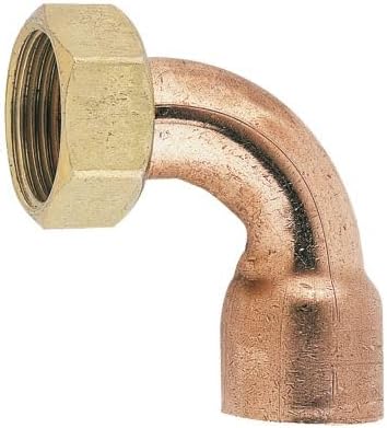 10er-Packung Kupfer-Winkelverschraubungen, 28 mm, unverlierbare Mutter, 26 x 34 mm
