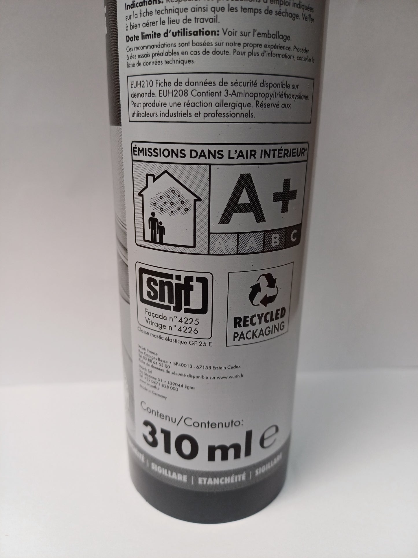 Neutral silicone sealant S, 310 ml, translucent