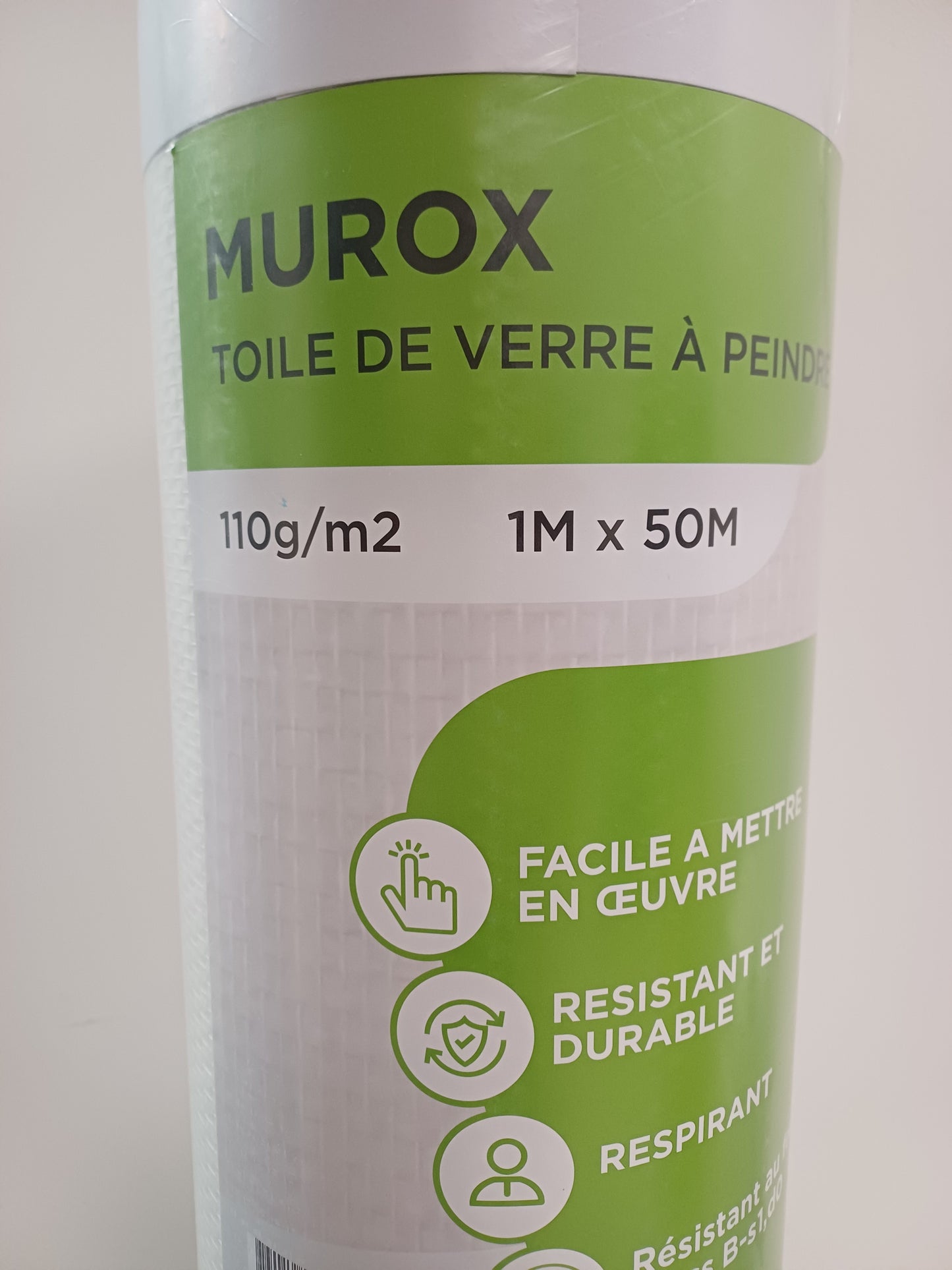 Toile de verre à peindre pour la préparation et la rénovation des surfaces intérieures,