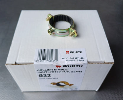 Single isoph. collar 7x150 pipes 28mm, box of 25 units