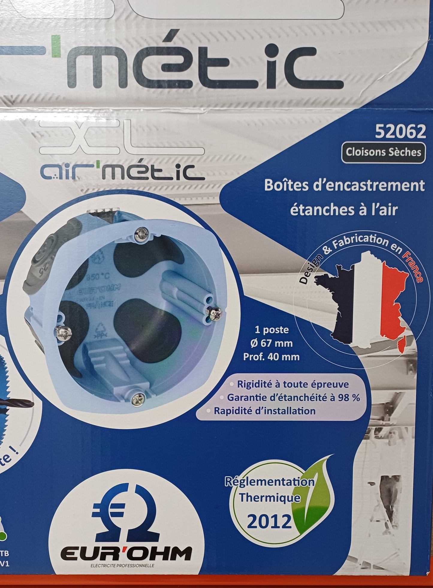 EUR'OHM - PACKUNG MIT 100 AIR'METIC D67 P40-BOXEN einfach