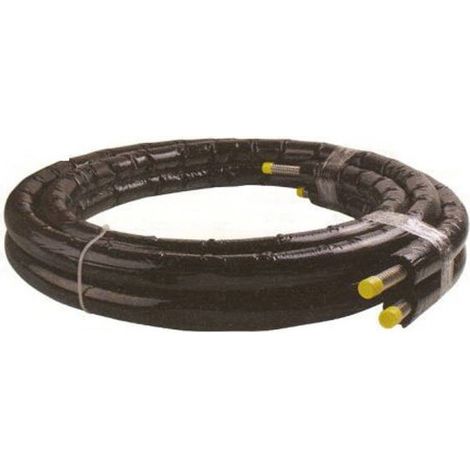 Armaflex duosolar tube ondulé inox pré-isolé dn16 | épaisseur 14mm, longueur 15m | liaison solaire flexible haute température avec câble capteur intégré