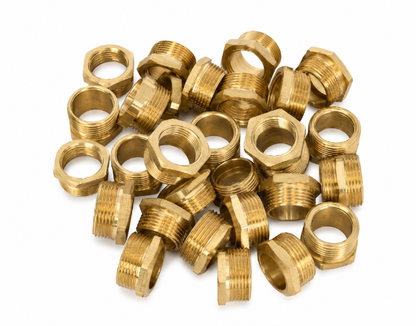 Raccord de réduction en laiton (mâle/femelle) 3/4" x 1/2" - Lot de 30