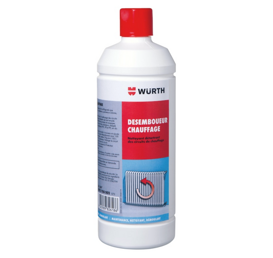 Désemboueur chauffage Würth – Liquide alcalin professionnel 1 kg