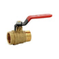 Sferaco - Brass ball valve 4MS 15S male female BSP red handle 3/4''