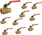 Brass ball valve 4MS 15S male female BSP red handle 3/4'' - pack of 10