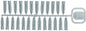 125 Chevilles PLX 8 x 33 cm, Grise - Fixation Solide en Nylon pour Brique, Béton et Plâtre