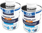 Hart-PVC-Fugenkleber - geb gebsoplast gel plus - 1 Liter Flasche mit Pinsel - 2er Pack