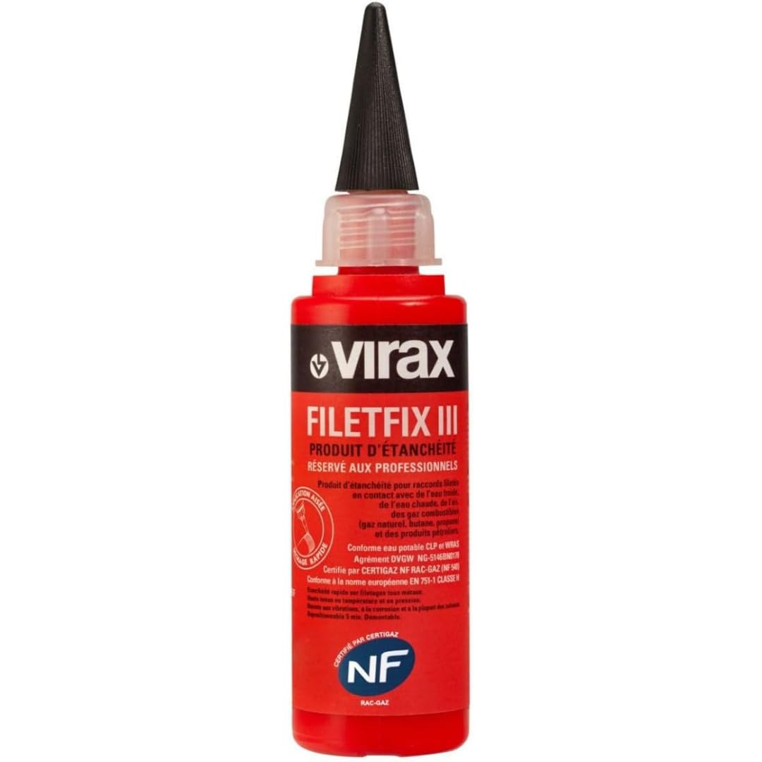 Résine pour étanchéité plomberie – Filetfix Virax 60 ml – Lot de 2