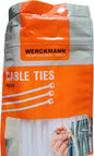Kabelbinder, Beutel, à 50 Riselans 4,5 x 350 mm, weiß.