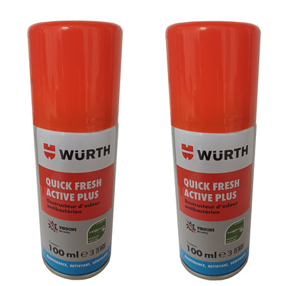 Nettoyant pour climatisation de véhicule-  Quick Fresh Active Plus, lot de 2