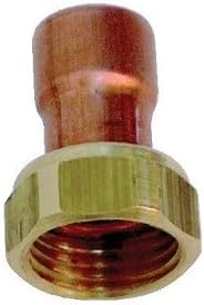 Packung mit 10 geraden Innen-/Buchsenmuffen aus Eisen und Kupfer, 1" Ø 22 mm