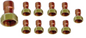 Iron and Copper Sleeve, Straight Female/Socket, 3/4" Ø 16 mm - pack of 10