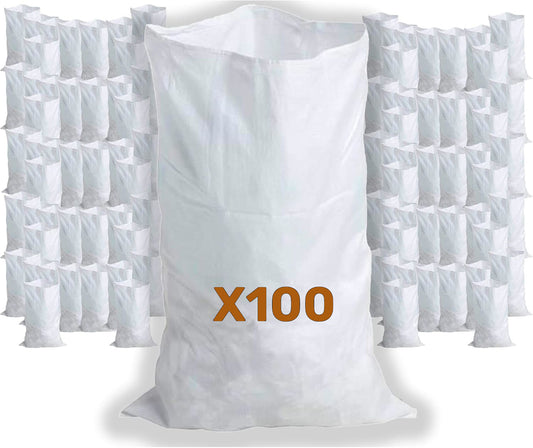 Robuste gewebte Schuttsäcke, jeweils 56 x 96 cm, verkauft in Packungen zu 100 Stück
