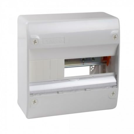 Bare electrical panel, 1 row, 13 modules, white
