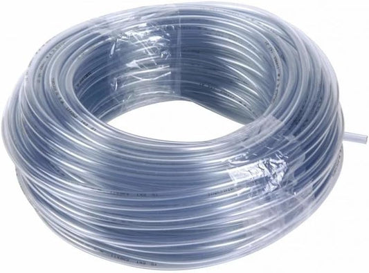 Transparent PVC pipe, Diameter 6/9 cm, Length 50 m