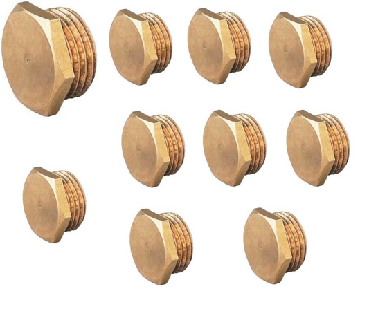 Rohmessing-Stecker, 3/8" Ø 12x17 cm, Beutel mit 10 Stück