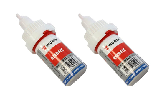 2er-Pack Klebfix Cyanacrylatkleber für Kunststoff, Metall, Gummi – 19 ml – transparent