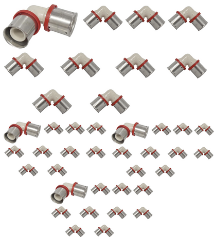 30er-Pack Mehrschicht-Winkelstücke 26 PPSU