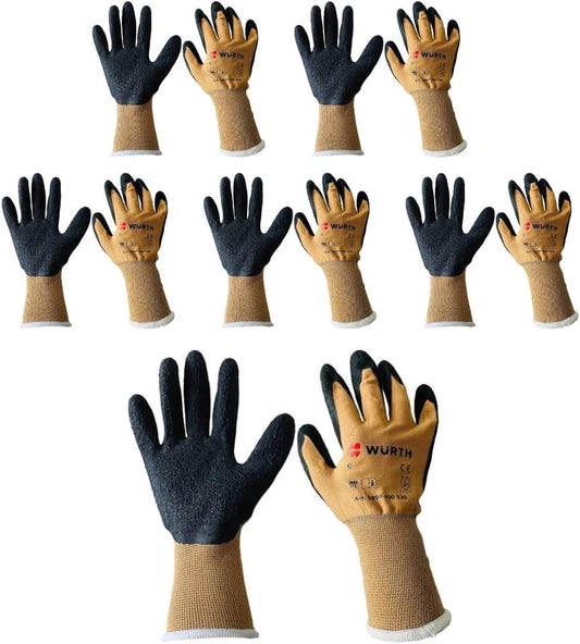 Packung mit 6 Paar Handschuhen, Größe 9, Marke Würth