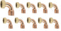 Pack of 10 Copper Elbow Fittings, 28mm, Captive Nut, 26x34mm