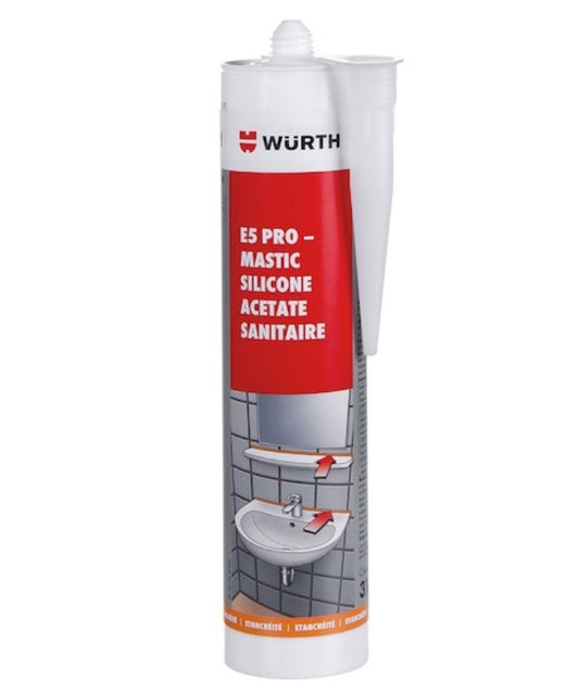 Essigvernetztes Silikon E5 PRO transparent, 310 ml