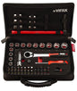 Valise outils Plombi'Box 51 pièces clé écrou robinet, douilles traversantes, embouts 1/4'