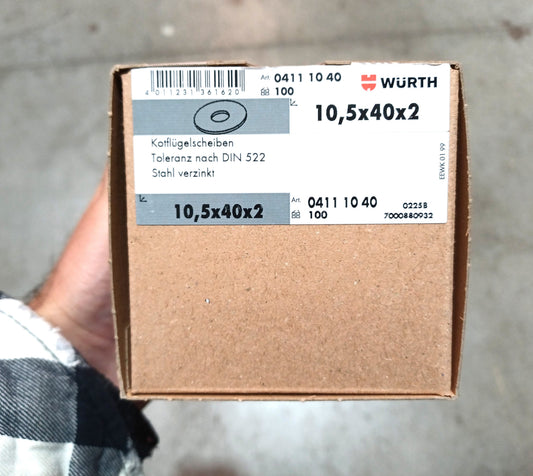 Body washer 10.5 x 40 x 2 - 1 box of 100 washers