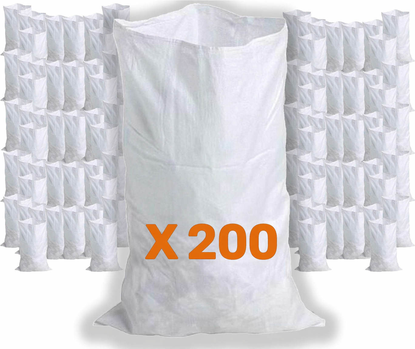 Heavy duty woven rubble bags, 56 x 96 cm each, sold in packs of 100