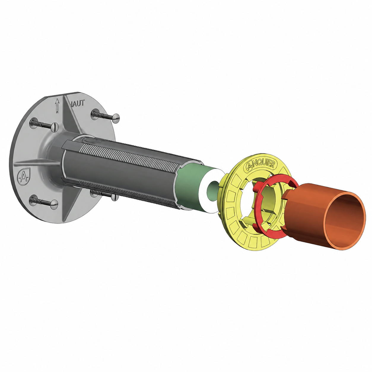 Support bracket for outdoor tap on external thermal insulation (ETI)