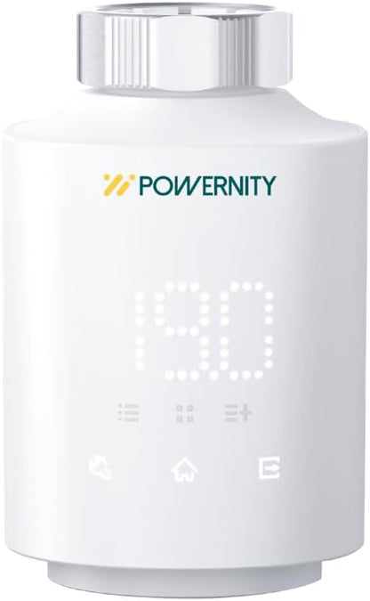 Powernity - Intelligenter Thermostatkopf, 6 Modi, Wochenprogrammierung, Fernsteuerung