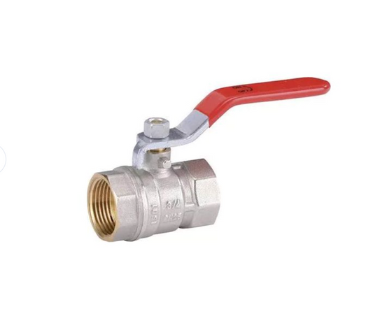 Sferaco - Messing-Kugelhahn 4MS 15S weiblich weiblich BSP roter Griff 1''