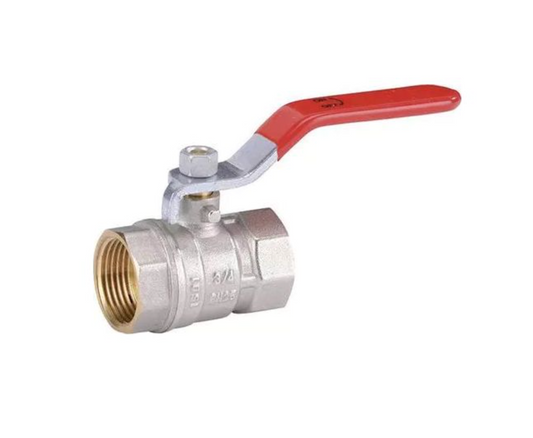 Messing-Kugelhahn mit der Bezeichnung 4MS 15S weiblich weiblich BSP roter Griff 1/2''